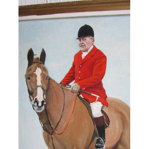 946 - Richard Rose Portrait of Hunt Master on Chestnut Mount Oil on Board Approximately 30 Inches High x 2... 