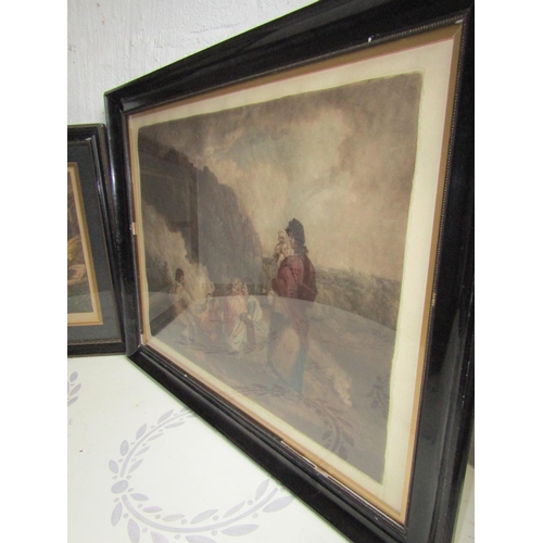 951 - Pair of Victorian Engravings George Morland Largest Approximately 18 Inches High x 20 Inches Wide