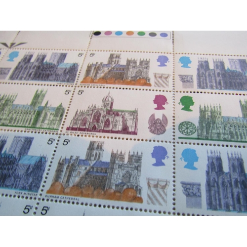 954 - Collection of Various Stamps Contained within Wooden Box Seven Sheets and 30 First Day Covers