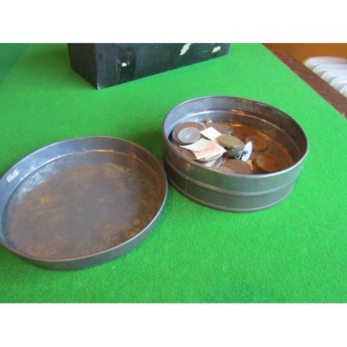 958 - Box of Various Coins with Tin Containing Other Coins Quantity As Photographed