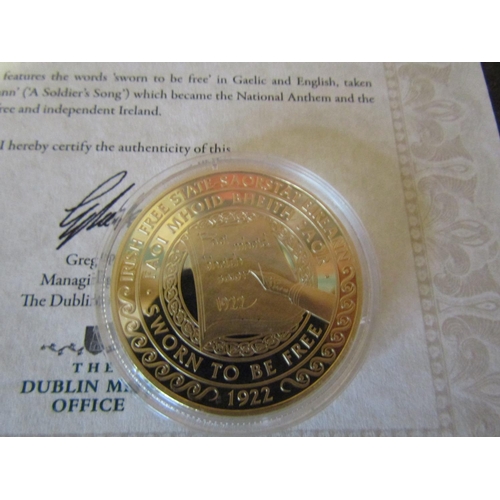 962 - Michael Collins Limited Edition Gold Filled Coin with Certificate of Authenticity Mint Condition