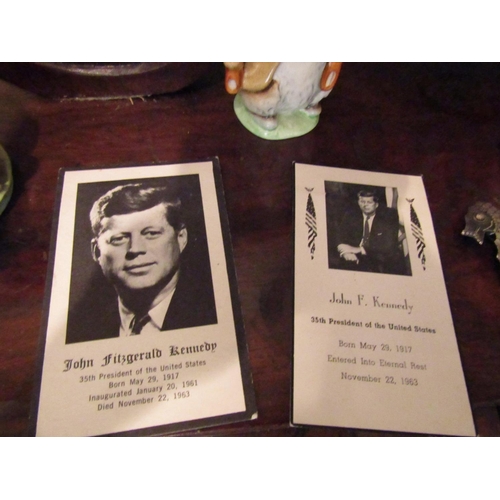 972 - Two John Fitzgerald Kennedy Original Memorial Cards