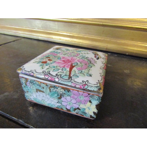 980 - Chinese Republic Square Form Lidded Box Signed