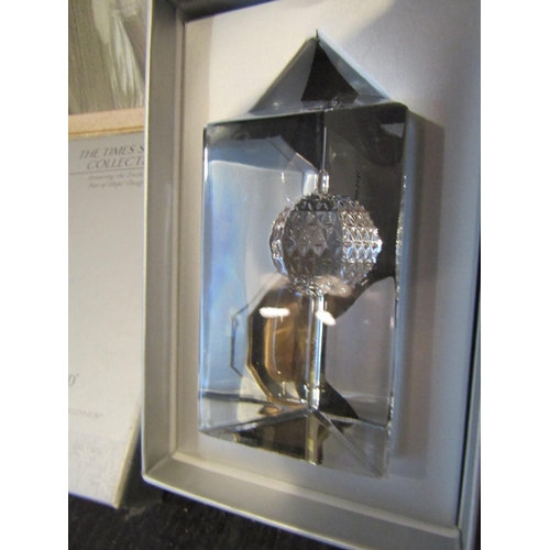 986 - Water Crystal The Times Square Collection Contained within Original Box and Presentation Case Good O... 