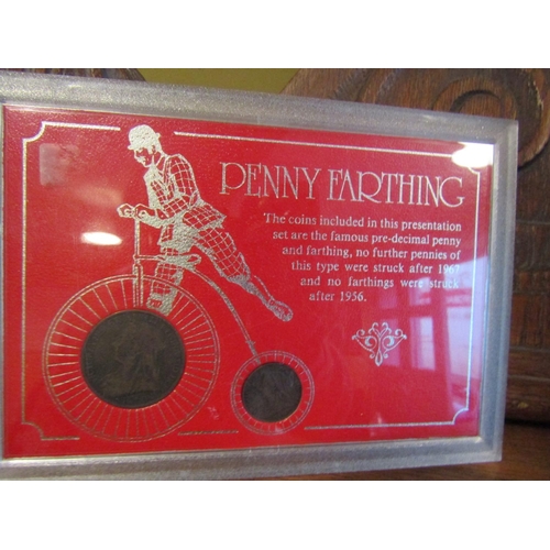 988 - Penny Farthing Coin Set in Case Together with Set of Irish Decimal Coins