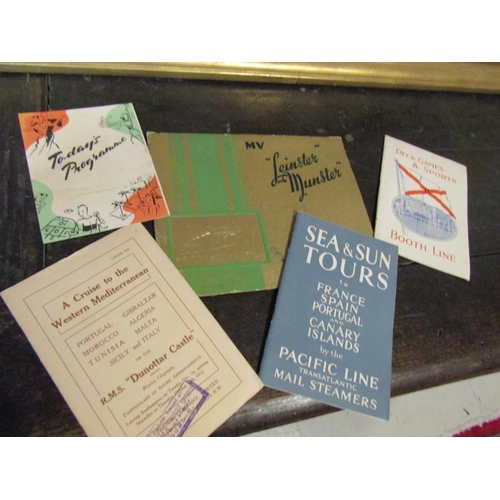 989 - Collection of Vintage Cruise Line Ephemera and Brochures Quantity As Photographed