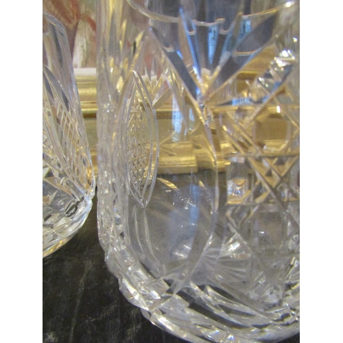 991 - Pair of Waterford Crystal Tankards One with Harp Engraving