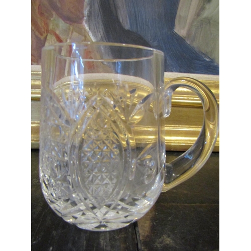 991 - Pair of Waterford Crystal Tankards One with Harp Engraving