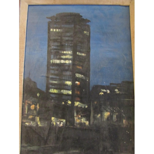 994 - Robert Ryan Liberty Hall, Dublin Oil on Canvas Approximately 22 Inches High x 12 Inches Wide Signed ... 