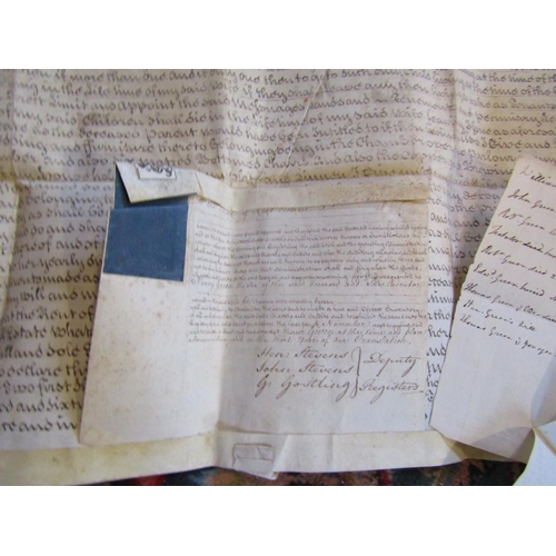 995 - 18th Century Legal Document on Vellum Together with Two Others