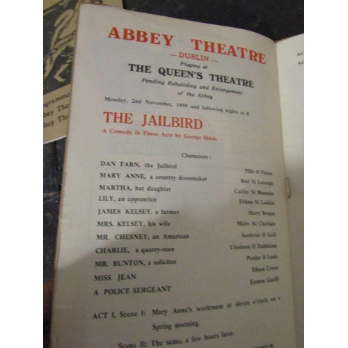 998 - Collection of 1950s Abbey Theatre Programmes Quantity As Photographed