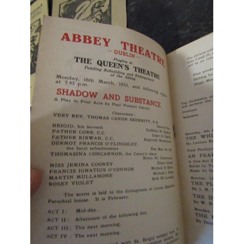 998 - Collection of 1950s Abbey Theatre Programmes Quantity As Photographed