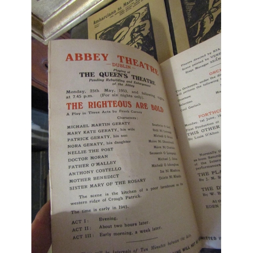 998 - Collection of 1950s Abbey Theatre Programmes Quantity As Photographed