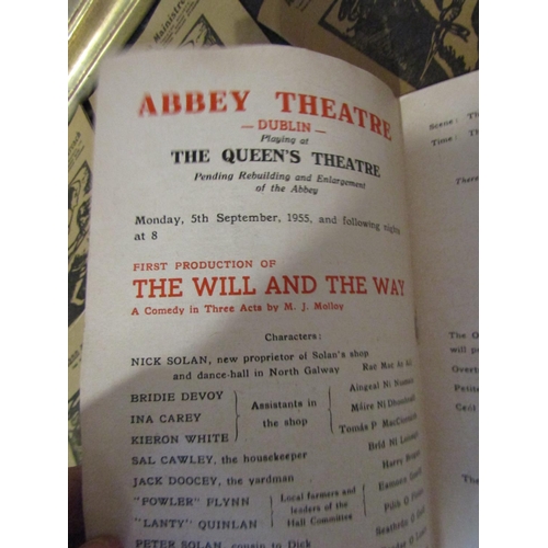 998 - Collection of 1950s Abbey Theatre Programmes Quantity As Photographed