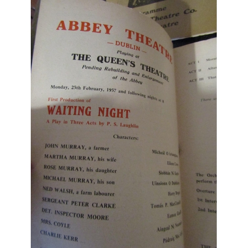 998 - Collection of 1950s Abbey Theatre Programmes Quantity As Photographed