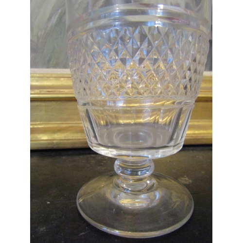 999 - Old Regency Irish Cut Glass Jug and Rummer with Waterford Crystal Candlestick