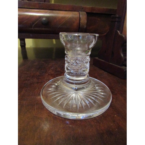 999 - Old Regency Irish Cut Glass Jug and Rummer with Waterford Crystal Candlestick