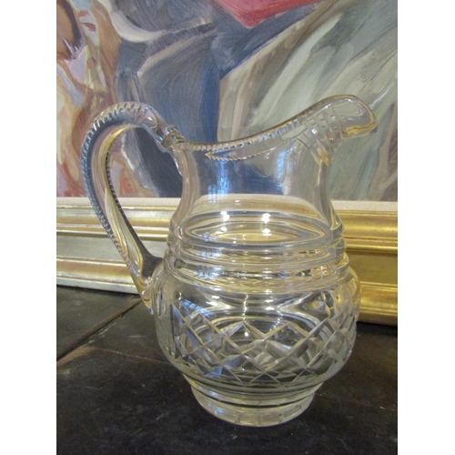 999 - Old Regency Irish Cut Glass Jug and Rummer with Waterford Crystal Candlestick