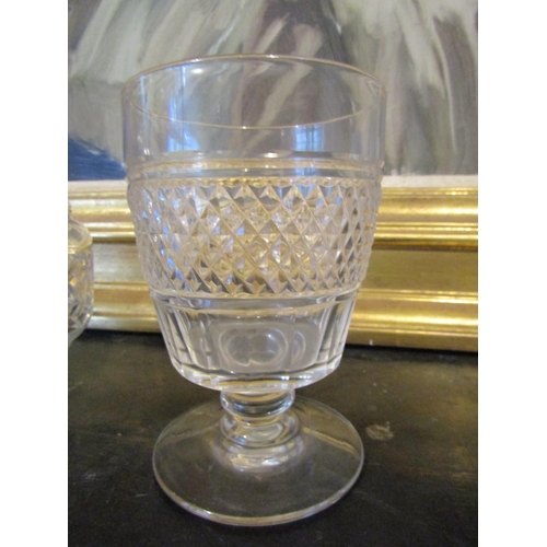 999 - Old Regency Irish Cut Glass Jug and Rummer with Waterford Crystal Candlestick