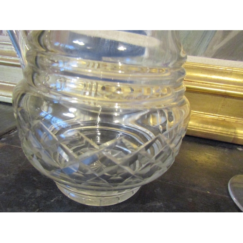 999 - Old Regency Irish Cut Glass Jug and Rummer with Waterford Crystal Candlestick