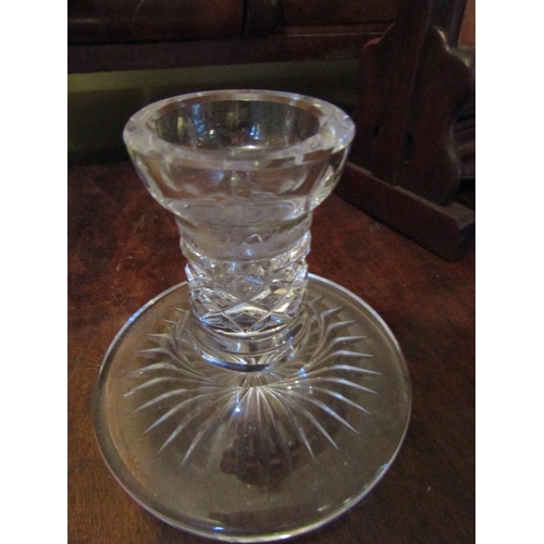 999 - Old Regency Irish Cut Glass Jug and Rummer with Waterford Crystal Candlestick