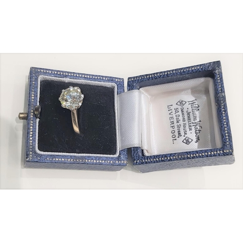 23 - 18 Carat Yellow Gold and Platinum Set Natural Yellow Diamond Ring Solitaire Diamond Approximately 2.... 