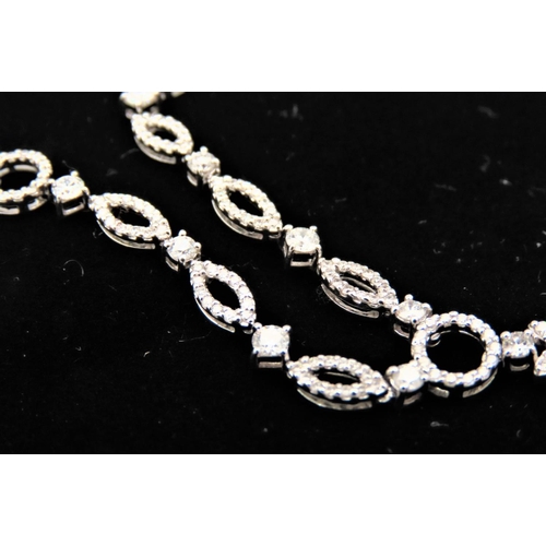 51 - 18 Carat White Gold Set Ladies Pendant Necklace Mounted on 18 Carat White Gold Chain. Pendant Diamet... 