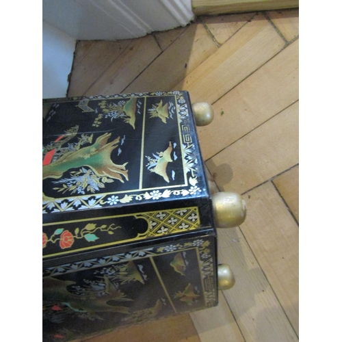 19 - Gilt Decorated Toileware Waste Paper Basket on Gilded Bun Supports Approximately 14 Inches High
