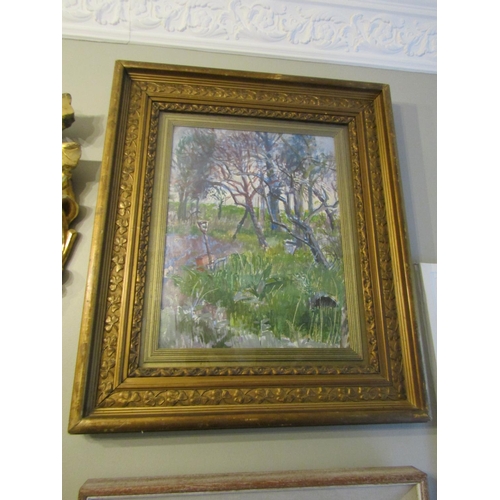 36 - Alicia Boyle (1908 - 1997) Pendoylan Garden Oil on Canvas Laid on Board 18 Inches High x 14 Inches W... 