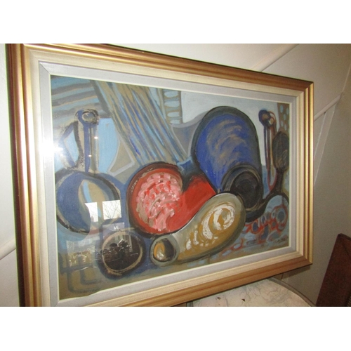 42 - Phil Rafferty Still Life with Pots Approximately 15 Inches High x 22 Inches Wide Signed Lower Right ... 