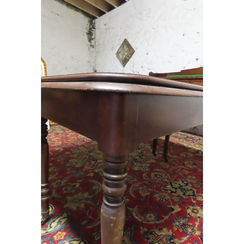 56 - William IV Irish Mahogany Three Part Economy Dining Table with Well Carved Central Supports Probably... 