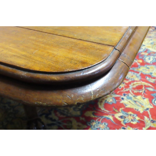 56 - William IV Irish Mahogany Three Part Economy Dining Table with Well Carved Central Supports Probably... 