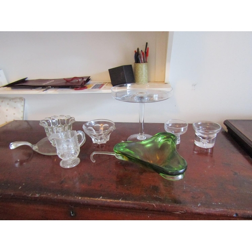 104 - Vintage Crystal Table Centre Piece or Cake Rest Circular Pedestal Form Approximately 8 Inches Wide x... 