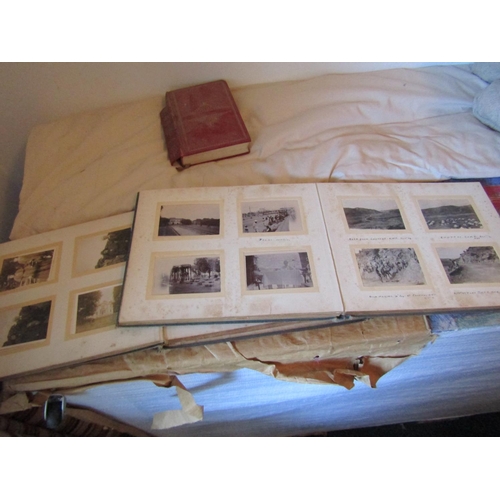 110 - Two Photograph Albums Eastern Scenes Military Subjects etc Good Quantity