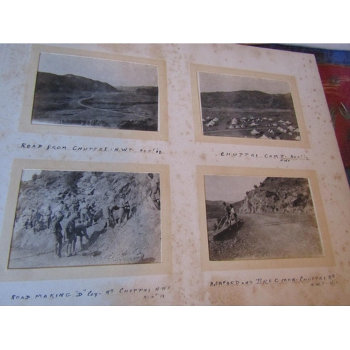 110 - Two Photograph Albums Eastern Scenes Military Subjects etc Good Quantity