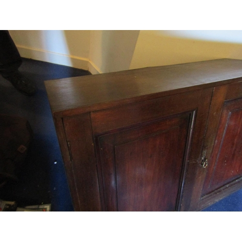 122 - Mahogany Twin Door Wall Cupboard Approximately 32 Inches Wide