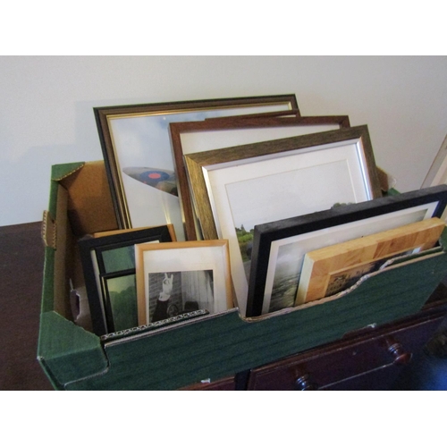 124 - Box of Various Framed Photographs Including Military and Air Force Interest