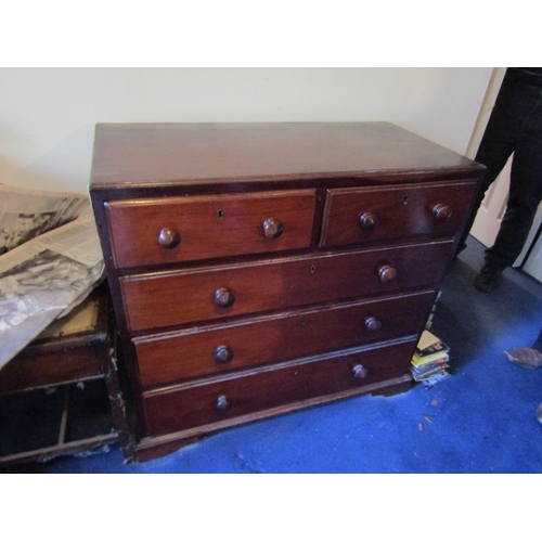 125 - George III Mahogany Chest of Drawers Two Short Three Long Drawers Above Bracket Supports Approximate... 