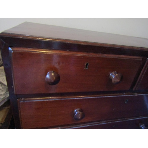 125 - George III Mahogany Chest of Drawers Two Short Three Long Drawers Above Bracket Supports Approximate... 