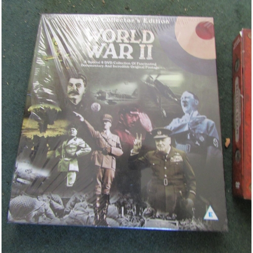 136 - Three Unopened Presentation Boxes Recorded History of World War II, British Steam Trains and World W... 