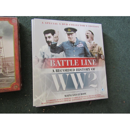 136 - Three Unopened Presentation Boxes Recorded History of World War II, British Steam Trains and World W... 