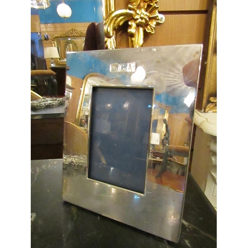 172 - Newbridge Silver Plated Modernist Form Table Photograph Frame Approximately 9 Inches High x 7 Inches... 