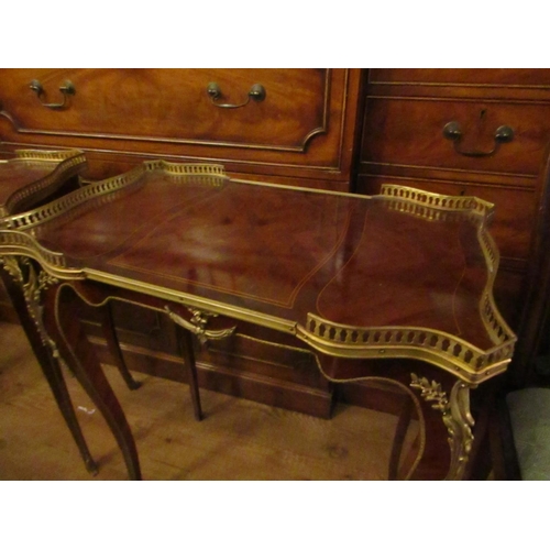 173 - Pair of Figured Kingswood Marquetry Decorated Ormolu Mounted Side Tables Attractive Form Each Approx... 