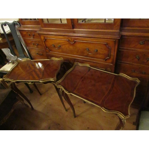 173 - Pair of Figured Kingswood Marquetry Decorated Ormolu Mounted Side Tables Attractive Form Each Approx... 