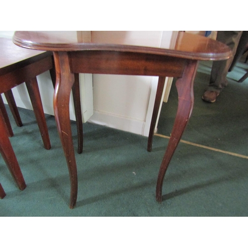 33 - Edwardian Kidney Shaped Form Mahogany Occasional Table Approximately 18 Inches Wide x 30 Inches High