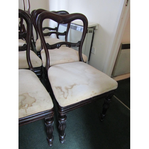 36 - William IV Set of Six Dining Room Chairs Well Carved Supports One Back Deficient Top Rail Present Up... 