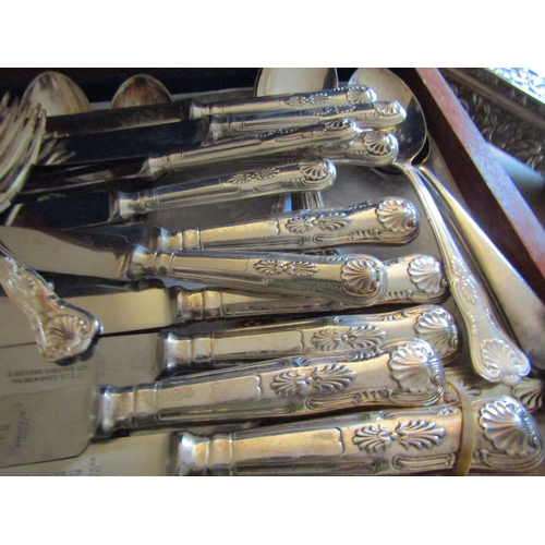 38 - Canteen of Various Silver Plated Cutlery King's Pattern Quantity As Photographed Including Canteen
