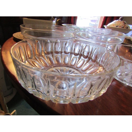 46 - Four Various Crystal Bowls Largest Approximately 9 Inches Diameter