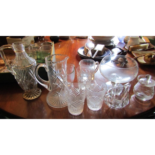 48 - Collection of Various Antique and Vintage Crystal Wear Quantity As Photographed