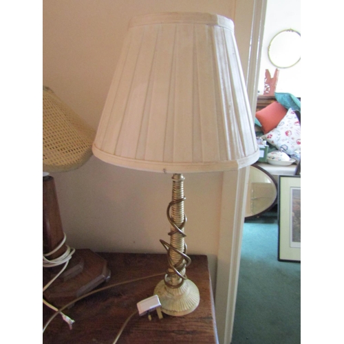 66 - Three Modern Table Lamps with Shades Tallest Approximately 20 Inches High